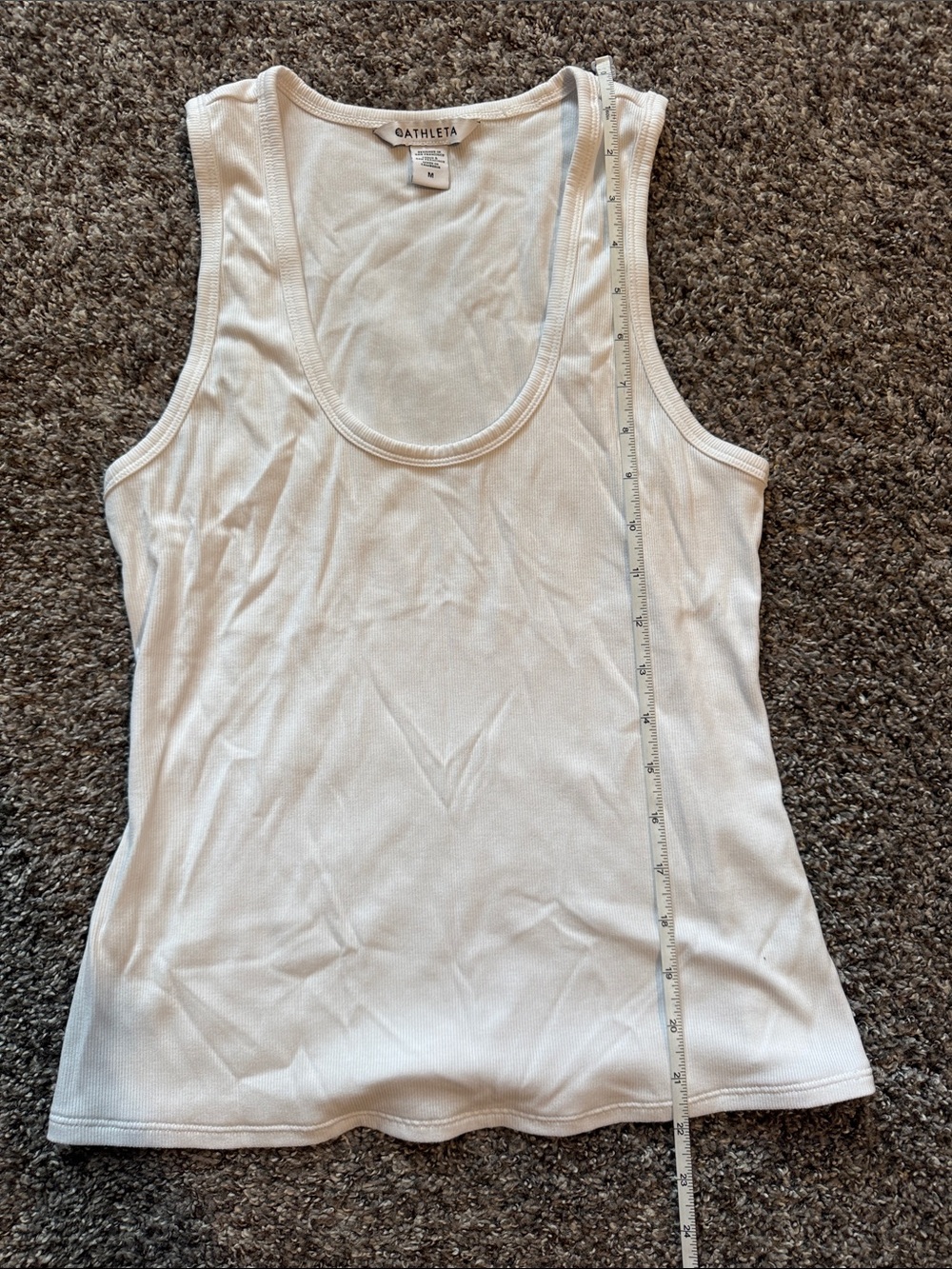 Athleta Bright White Signature Rib Scoop Tank NWOT - Picture 5 of 10